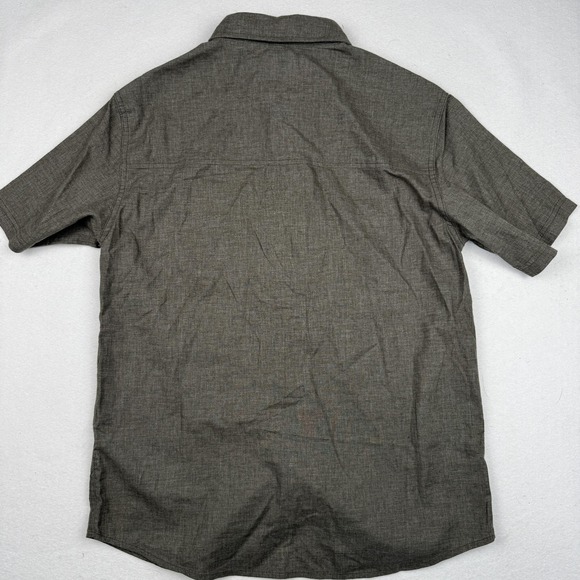 Sitka Shirt Mens Medium Olive Hemp Blend Short Sleeve Button Up Recycled Outdoor - Picture 6 of 6